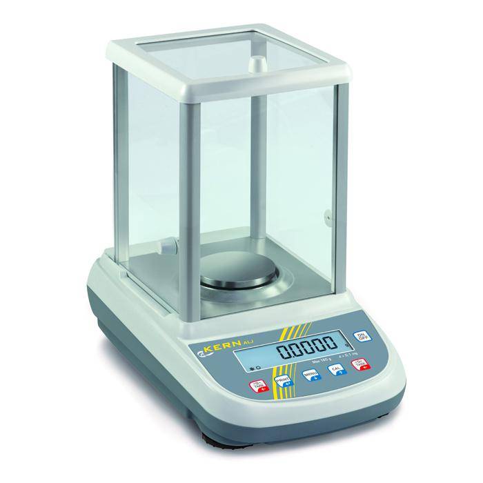 Waage - max. Wägebereich 250 g - Ablesbarkeit [d] 0,1 mg - Linearität +/- 0,3 mg - mit Glaswindschutz