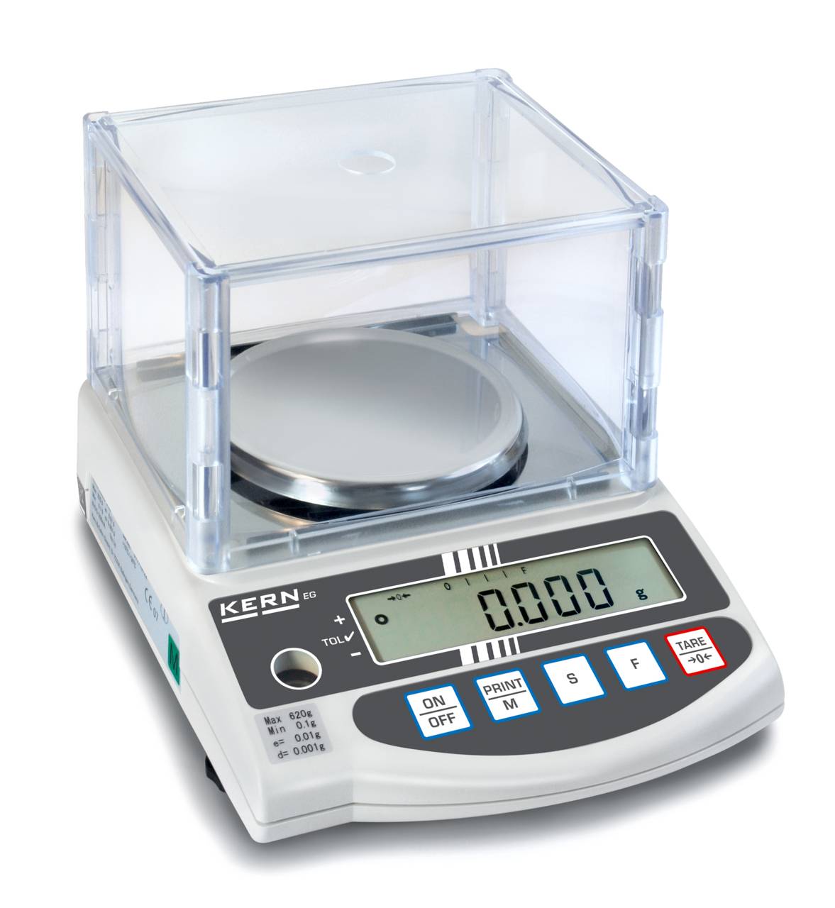 Waage - max. Wägebereich 220 g - Ablesbarkeit [d] 0,001 g - Eichwert [e] 0,01 g - Reproduzierbarkeit 0,001 g - Linerität 0,002 g - Größe Wägeplat