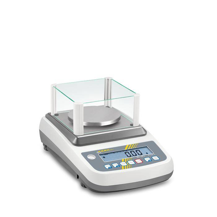 Waage - max. Wägebereich 6000 g - Ablesbarkeit [d] 0,1 g - Eichwert [e] 1 g - Mindestlasts [Min] 5 g - Linearität +/- 0,3 g - Größe Wägeplatte (B