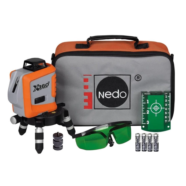 X-LINER 360 2 green - 300 x 350 x 120 mm - Stromversorgung 4 x 1,5 V tipo AA X-LINER 360 2 green - 300 x 350 x 120 mm - Stromversorgung 4 x 1,5 V tipo AA