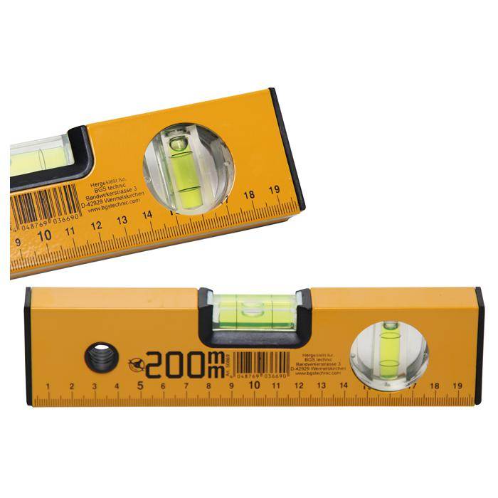 Wasserwaage - mit 1 mm Maßeinteilung - Länge 200 mm