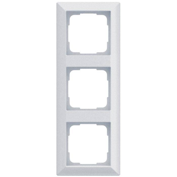 Abdeckrahmen Inform - Farbe alu-silber-seidenglanz - 3-fach - Rahmenbreite 82 mm - IP 20