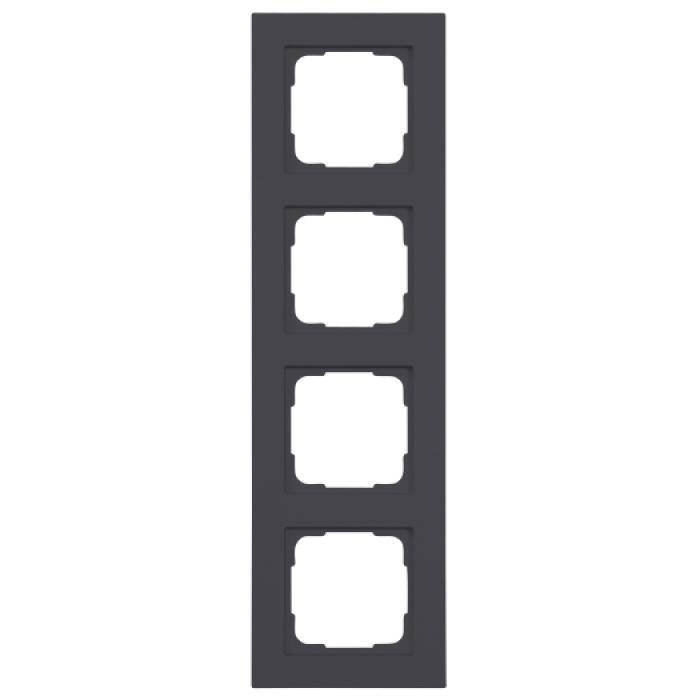 Abdeckrahmen Kubus - Farbe anthrazit-seidenglanz - 4-fach - Breite 85 mm - IP 20