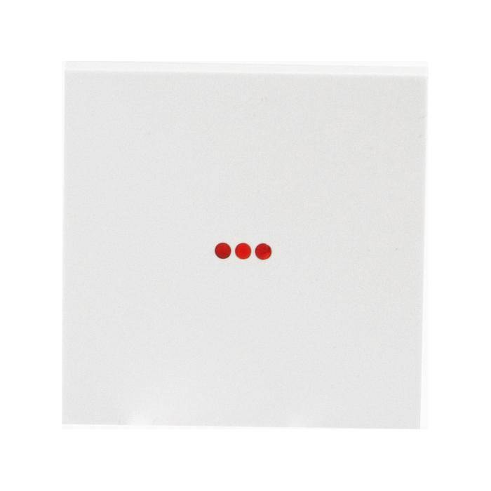 Kontrollwippe - Opuss 55 - mit roter Linse - Farbe polarweiß - mit/ohne Beleuchtung