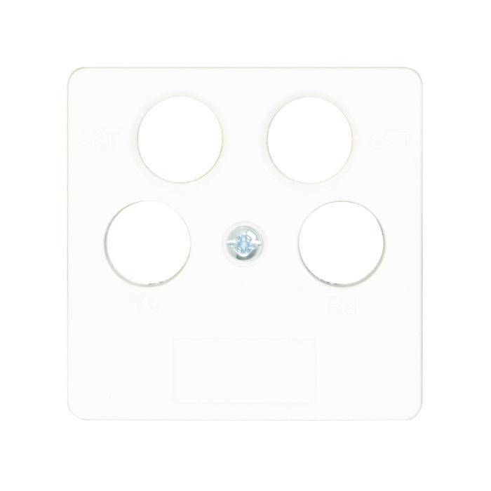 Antennenabdeckung Opus® 55 - Farbe polarweiß - 4-Loch - 4-Loch TV/RF/2x SAT