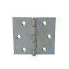 Ein Metallturnierscharnier mit vier Schraubenlöchern auf jeder Seite.