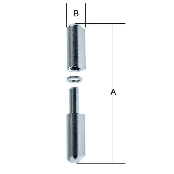 Anschweißbandrolle - ungebohrt - Edelstahl Rostfrei - 6 Stück