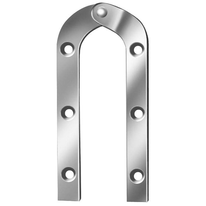 Leiterband - gebogen - verzinkt - A 200 mm - B 21 mm - Verpackungseinheit 10 Stück