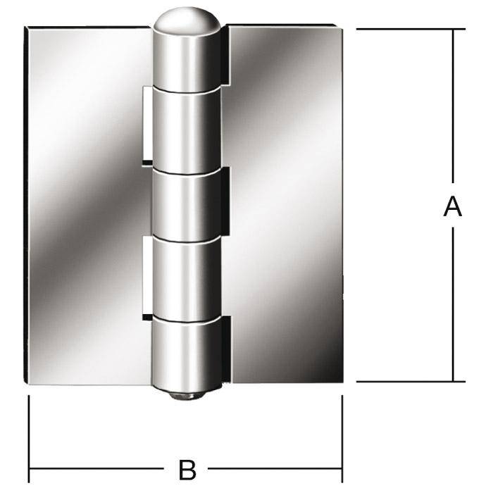Stahlfensterscharnier - gerollt - ungebohrt - 20 Stück