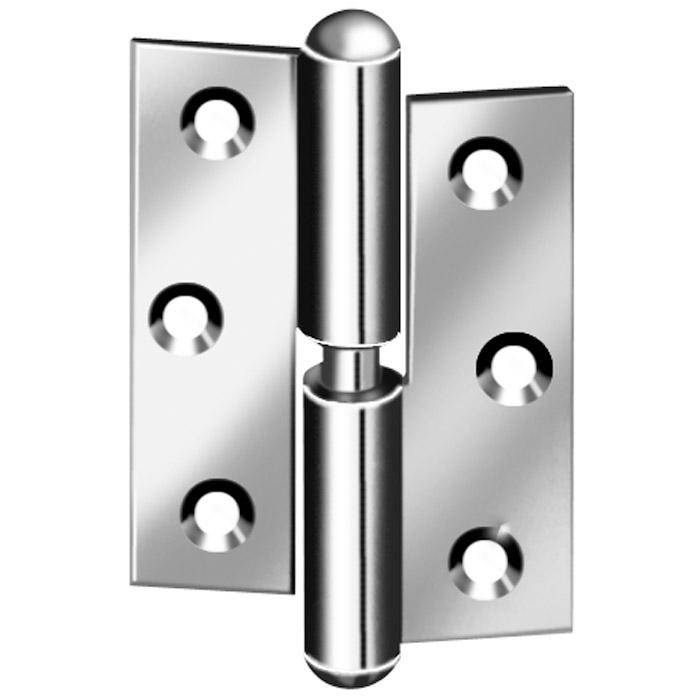 Normenscharnier - 50x40x1,5 mm - 20 Stück - vermessingt - gerollt - links - Preis per VE