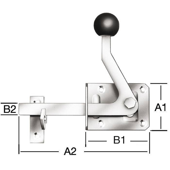 Gartentorfalle - Stahl - Typ 2 - verzinkt - rechts und links verwendbar - Preis per Stück