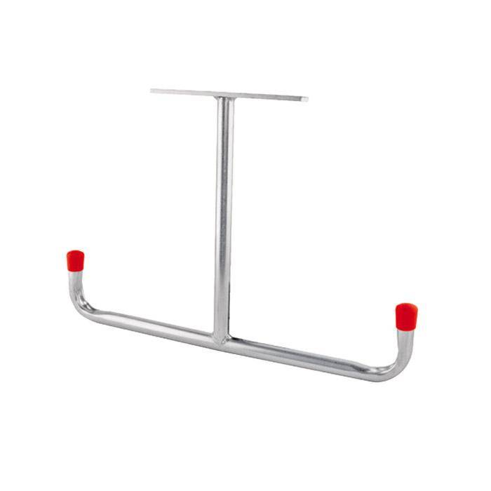 Deckenhaken - verzinkt - 293 x 430 x 95 x 180 mm - mit roten Endkappen - Preis per Stück
