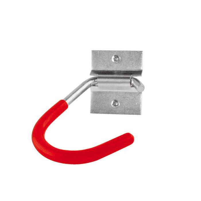 Fahrradhaken - verzinkt - rot gummiert - schwenkbar - Preis per Stück