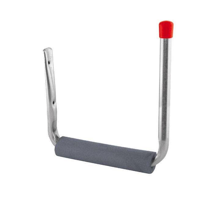 Surfbretthaken - mit Auflage - verzinkt - mit roten Endkappen - Preis per Stück