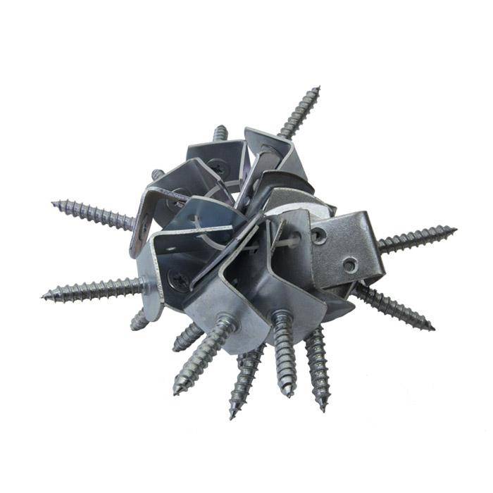 Flechtzaunbeschlag - Stahl - L-Form - verzinkt - 32 x 30 x 38 mm - VE 80 Stück - Preis per VE