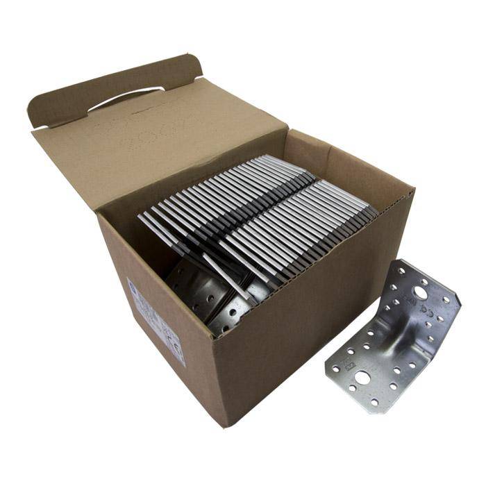 Winkelverbinder - 70 x 70 x 55 mm - sendzimir verzinkt - CE - VE 50 Stück - Preis per VE