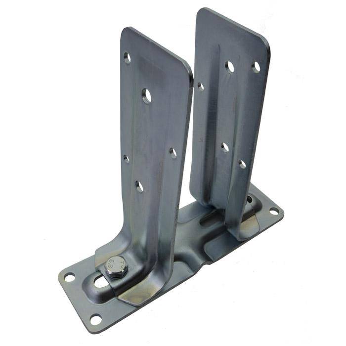 Stützenschuh - seitenverstellbar 0-90 mm - A1 215 mm - A2 65 mm - B 0-90 mm - Preis per Stück