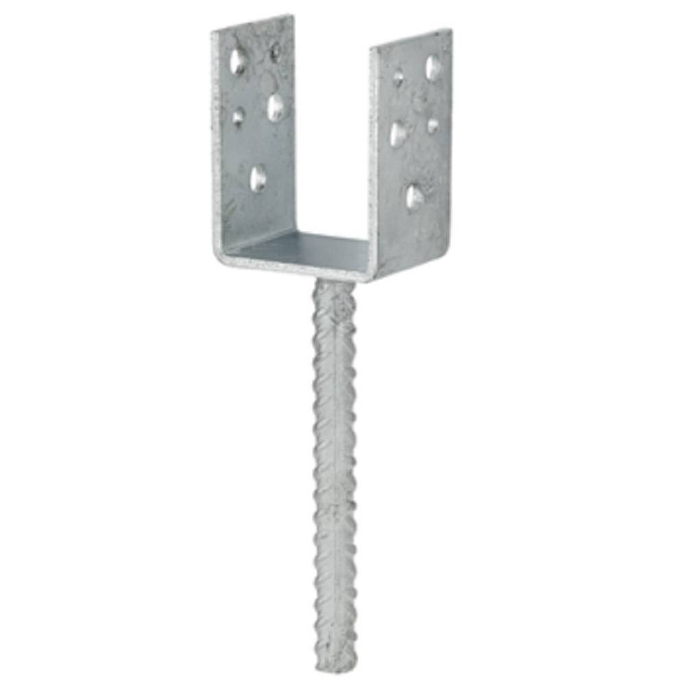 U-Stützenschuh - leicht - feuerverzinkt - 71 x 50 x 80 x 130 mm - Typ A - mit Riffelstahldolle - VE 10 Stück - Preis per VE