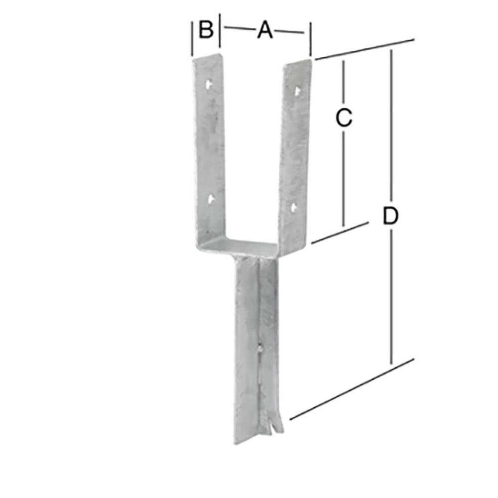 U-Stützenschuh - feuerverzinkt - U-Form - 101 x 50 x 205 - 405 mm - VE 10 Stück - Preis per VE