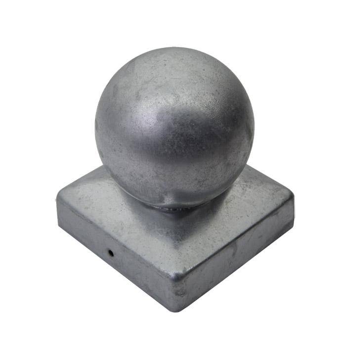 Pfostenkappe - Stahl - 71 x 71 mm - mit Kugel - Edelstahl (V2A) - VE 6 Stück - Preis per VE
