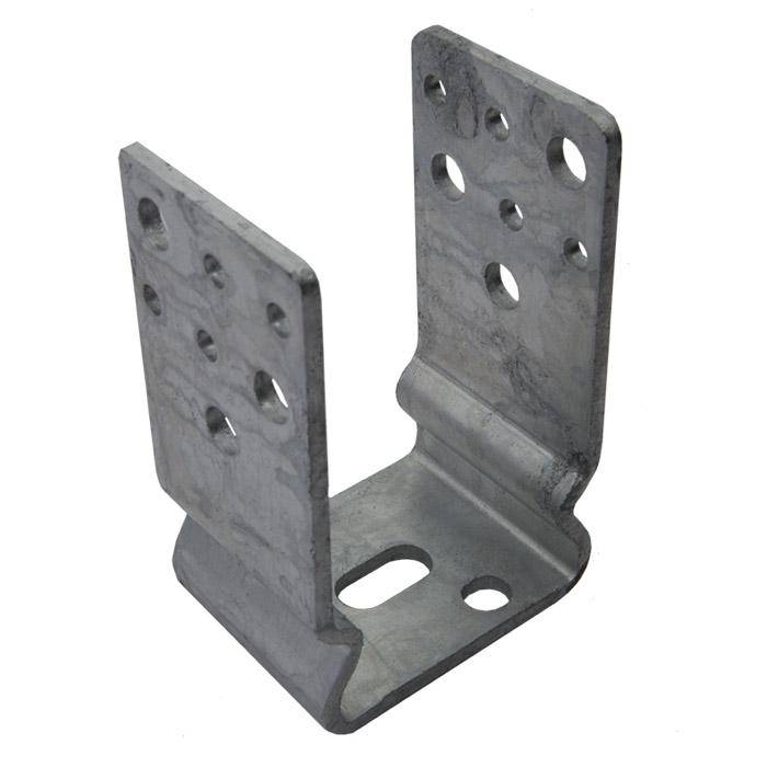 U-Stützenschuh - schwer - feuerverzinkt - 71 x 60 x 125 mm - aufschraubbar - CE-Kennzeichnung - Preis per Stück