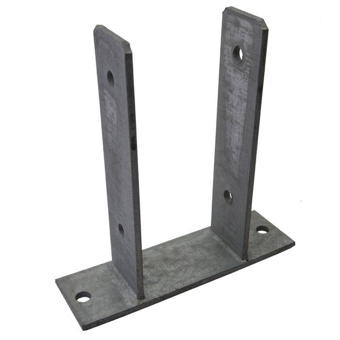 U-Stützenschuh - feuerverzinkt - 91 x 200 x 200 mm - aufschraubbar - VE 10 Stück - Preis per VE