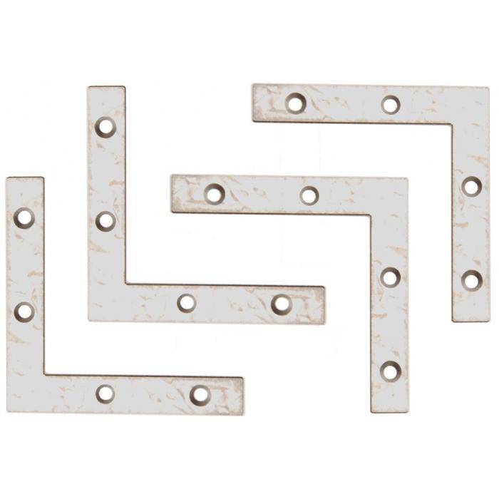 Winkel - L-Form - 75 x 75 x 12 mm - verzinkt - 4-tlg.