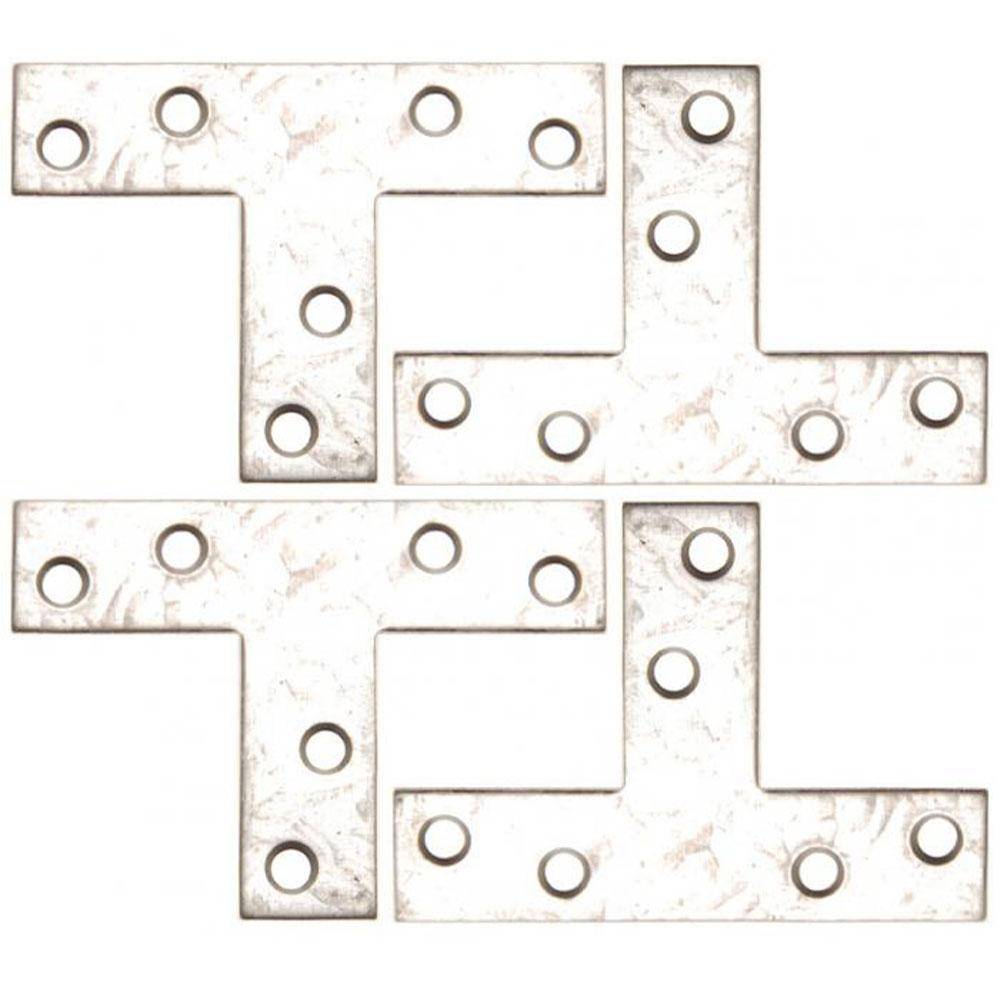 Winkel - T-Form - 70 x 50 x 16 mm - verzinkt - 4-tlg.