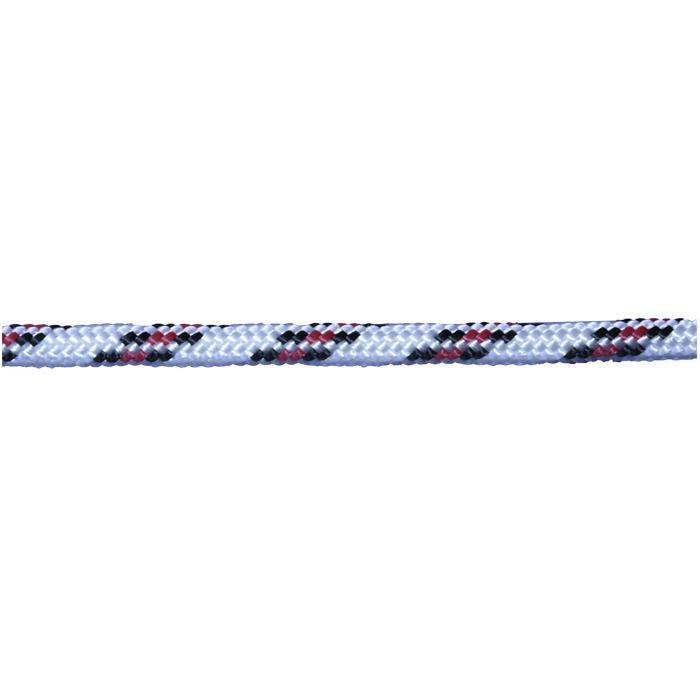Schotleine - Polyproylen - Ø 12 mm - Belastbarkeit 220 kg - weiß/schwarz/rot - auf Spule - 60 Meter
