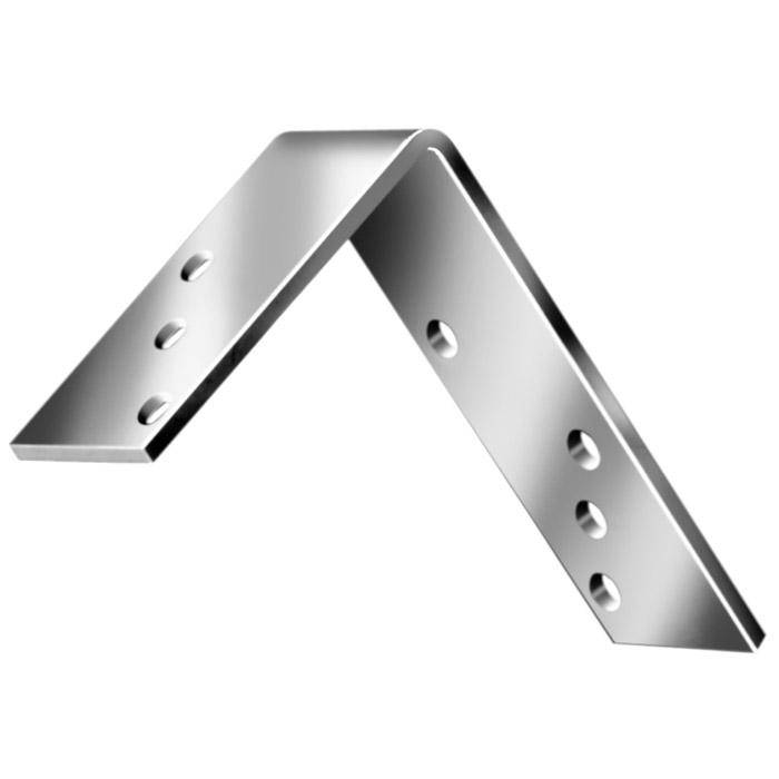 Balkenwinkel - Edelstahl (V2A) - 80 x 40 mm - innen versenkt - ungleichschenklig - 10 Stück - Preis per VE