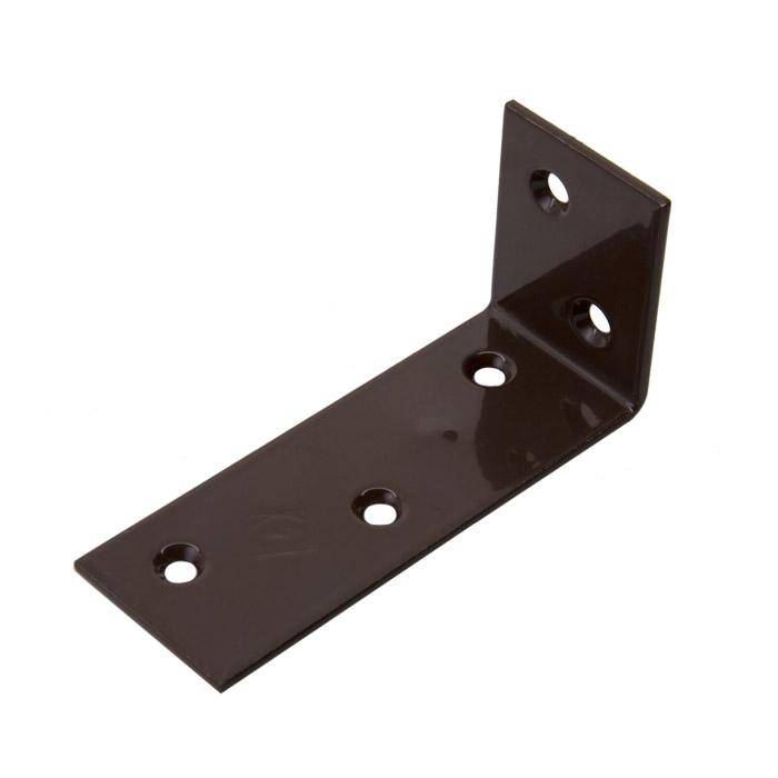Balkenwinkel - Stahl - 180 x 120 mm - braun - innen versenkt - ungleichschenklig - 10 Stück - Preis per VE