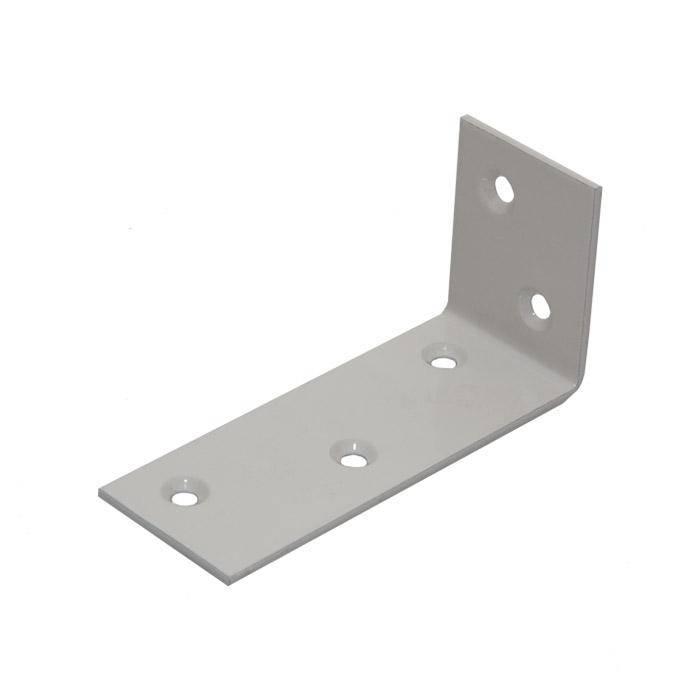 Balkenwinkel - Stahl - 100 x 75 mm - weiß - innen versenkt - ungleichschenklig - 10 Stück - Preis per VE