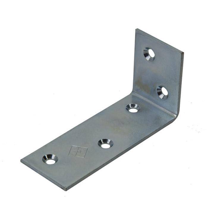 Balkenwinkel - Stahl - 100 x 75 mm - verzinkt - innen versenkt - ungleichschenklig - 10 Stück - Preis per VE