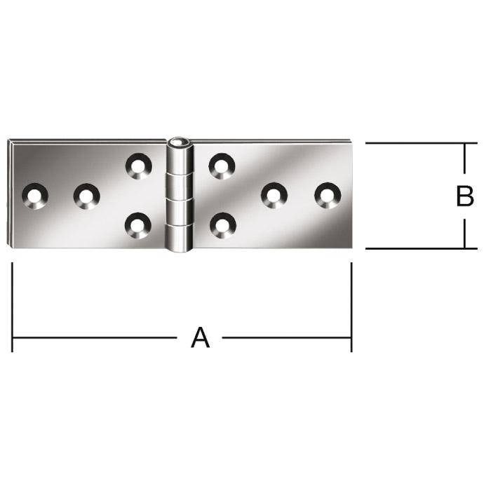 Schlosser-Scharnier - 140 x 32 mm - geschlagen - stark - verzinkt - 20 Stück