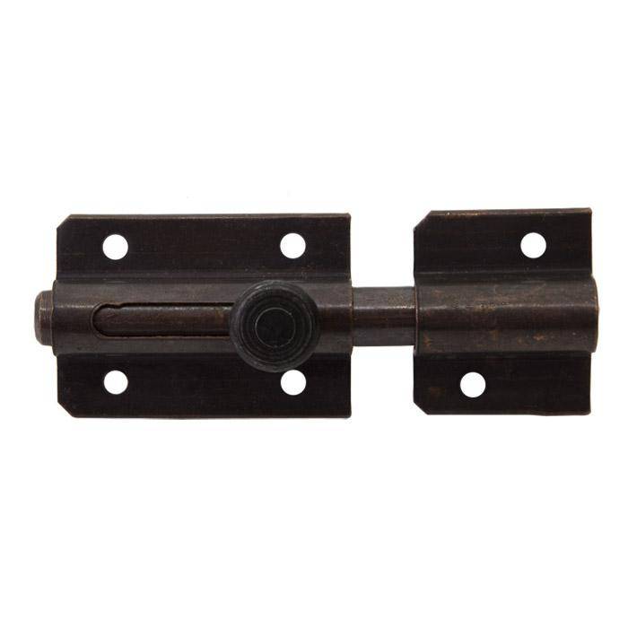 Bolzen-Knopfriegel - Stahl - brüniert - 80 x 36 mm - VE 10 Stück - Preis per VE