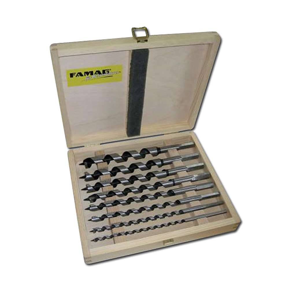 Schlangenbohrer-Satz "Lewis", 6- bis 8-teilig, In Holzkasten, FAMAG