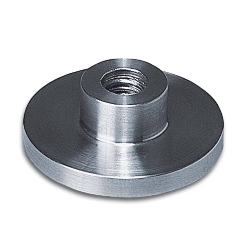 Klebeadapterplatte - Edelstahl - Platten-Ø 35 mm - Gewindeanschluss M8