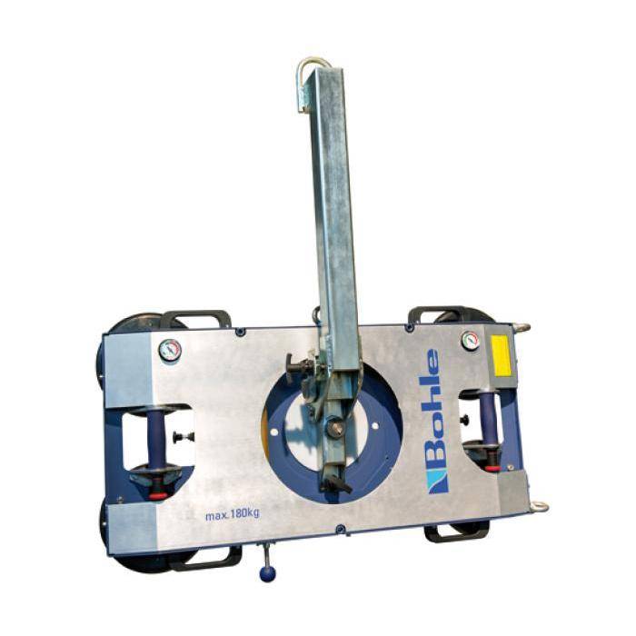 Manuelle Vakuum-Hebeanlage - Tragkraft 180 kg - 360° drehbar - 90° schwenkbar - Maße 910 x 510 x 100 mm