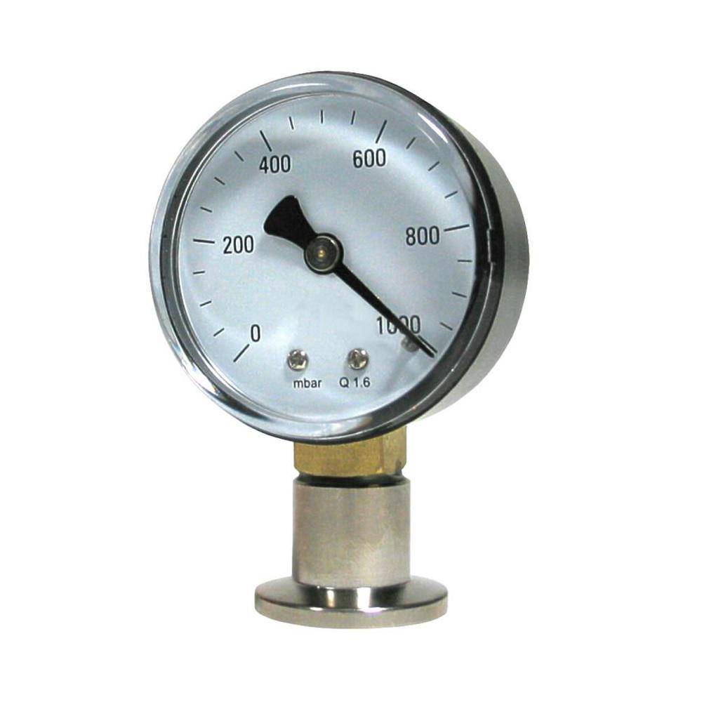 Grobvakuummeter - Stainless - mit Bourdonfeder - Messbereich 1000 bis 1 mbar - Anschluss DN 16 KF