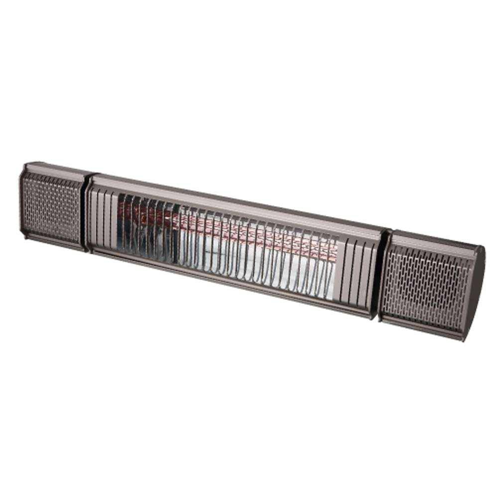 Heizstrahler HeizMeister Heat, Feat & Beat - regelbar 6 Stufen - silbergrau