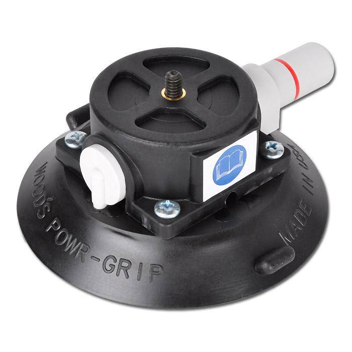 Saughalter - Kunststoff - mit Handpumpe - Saugscheiben-Ø 115 mm - Gewinde 1/4 Zoll - Tragkraft 18 kg