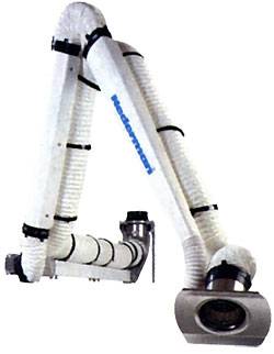 Absaugarm - NEX D - Anschluß Ø 150/160mm - 2 m Länge - mit Drosselklappe