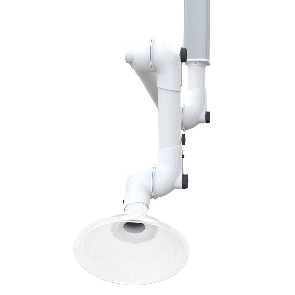 Laborabsaugarm MB 1300-75PP - 1300 mm - Tischmontage - Ausführung PP