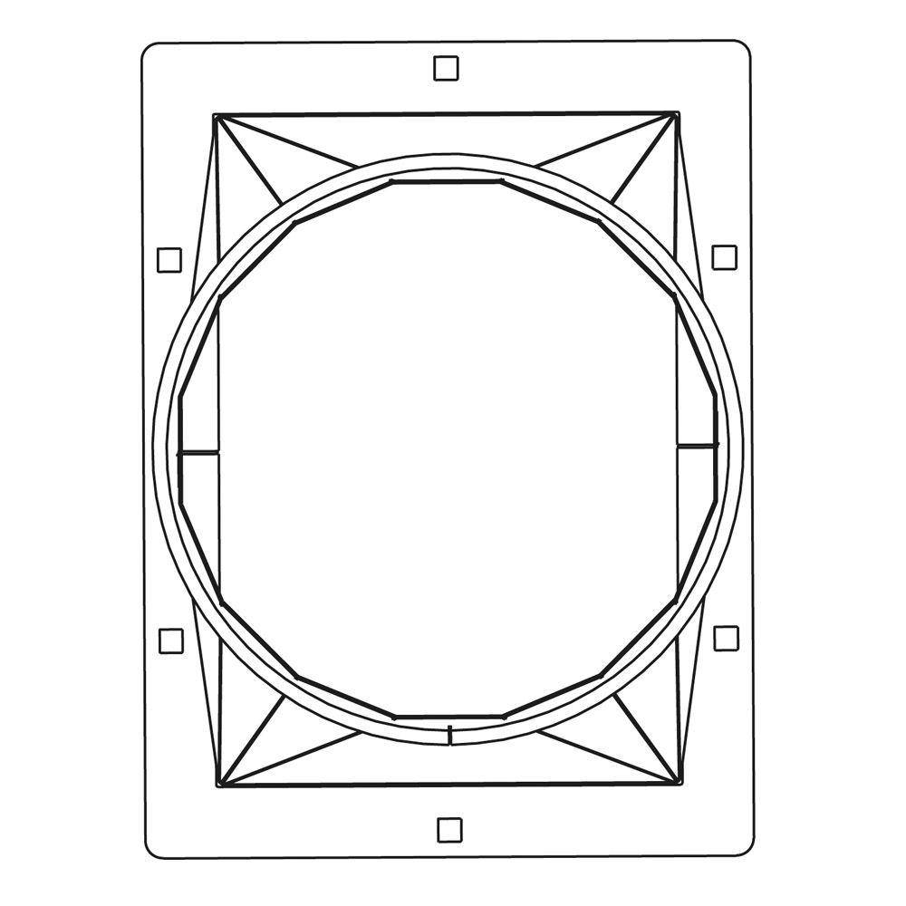 Übergangsstück FBO 400 - für Ventilator FB 400 - Rohranschluss Ø 400 mm