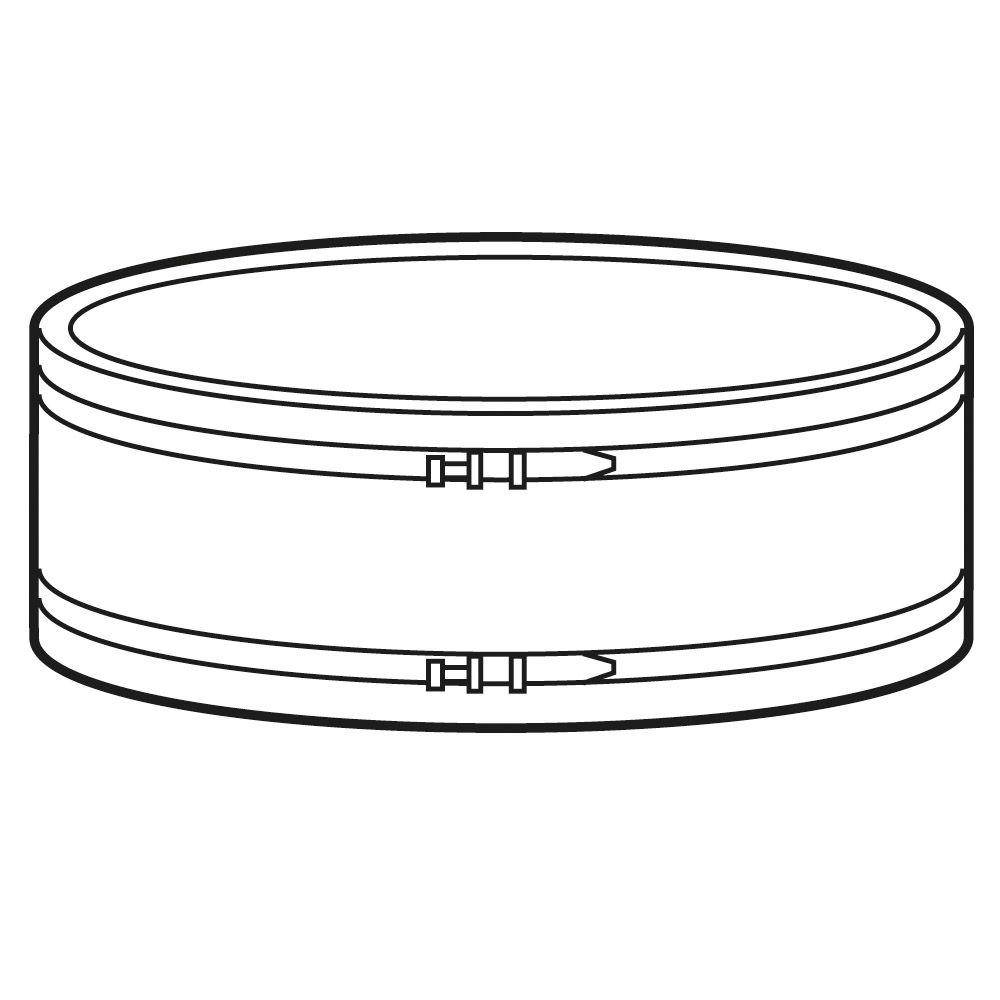 Gummimanschette FBD 400 - elastische Verbindung zur Rohrleitung für Ventilator FB 400 - inkl. 2 Bandschellen