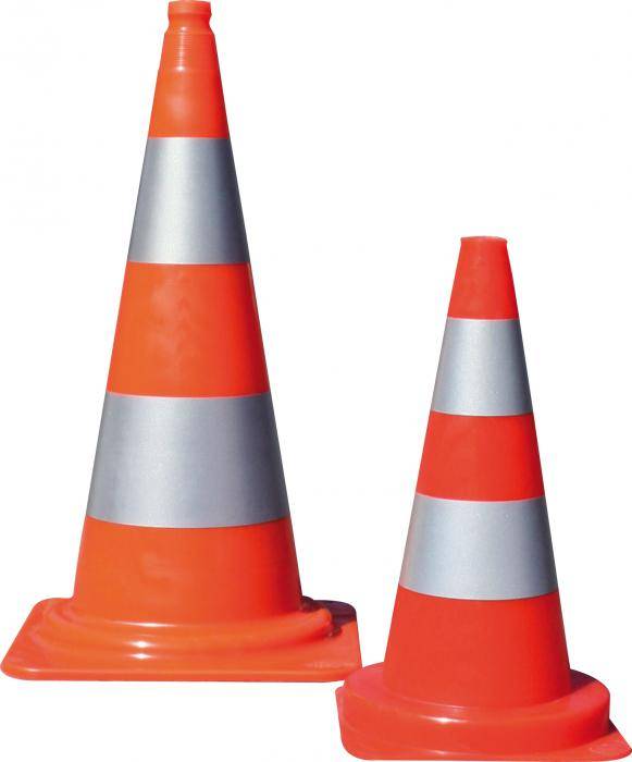 Leitkegel - PVC - 2 retroreflektierende Ringe - Höhe 500 mm - Gewicht 1300 g