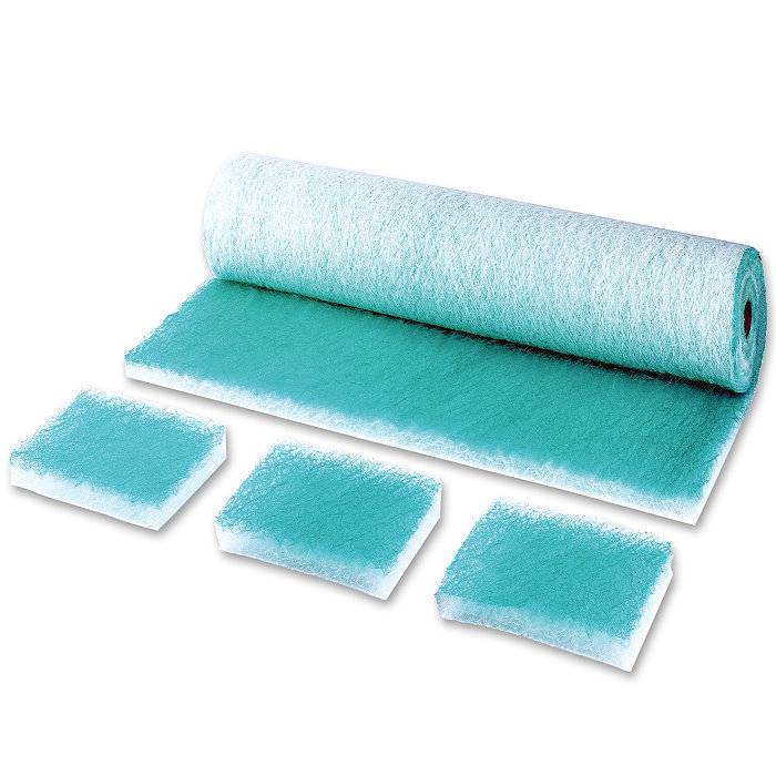 Farbnebelabscheidematte - Farbe grün - G2(EU2) - Materialdicke 50 mm - Breite 85 cm - Länge 20 m - Pres per Rolle