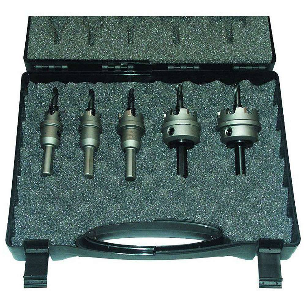 Lochsägen Set metrisch - hartmetallbestückt - Flachschnitt - 16/20/25/32/40 mm