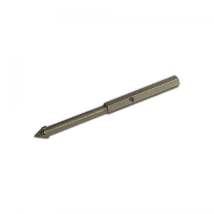 Zentrierspitze - verzinkt - mit Hartmetallspitze YG8 - 6-kant Schaft