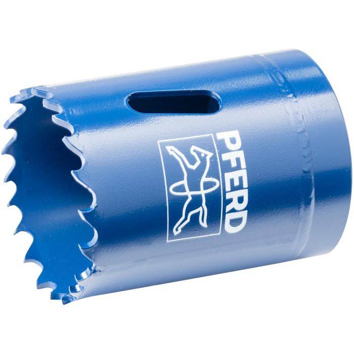 HSS-Lochsäge "PFERD" - Bezeichnung LS 37 - Durchmesser 37 mm / 36 mm - Gewinde 5/8"-18 - Drehzahl Stahl 235 U/min - Drehzahl Edelstahl (INOX) 115